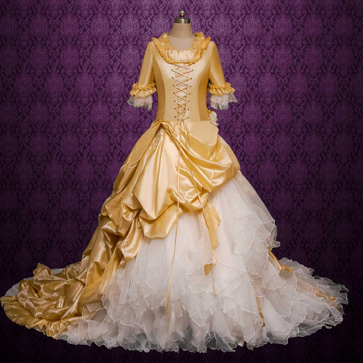 Victorian Champagne Wedding Dress RAFAEL Size 4 / As Shown Victorian Champagne Wedding Dress RAFAEL Size 4 / As Shown