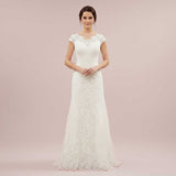 Vintage Lace Wedding Dress with Short Sleeves | CATANIA
