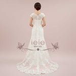 Vintage Lace Wedding Dress with Short Sleeves | CATANIA