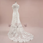 Vintage Lace Wedding Dress with Short Sleeves | CATANIA