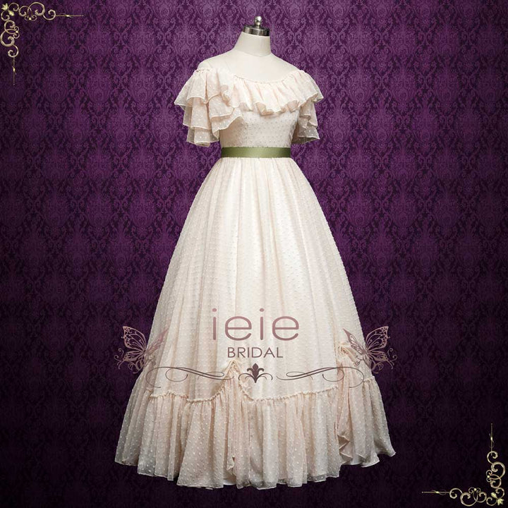Civil War Vintage Style Wedding Dress | HARRIETTA Size 20W / Dark Ivory Civil War Vintage Style Wedding Dress | HARRIETTA Size 20W / Dark Ivory