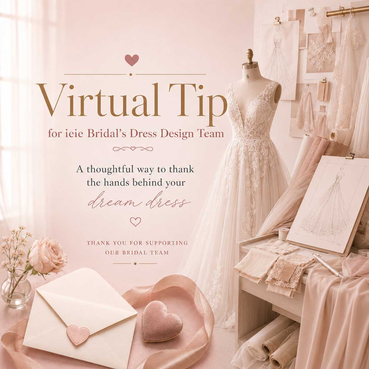 Virtual Tip Jar for ieie Bridal’s Dress Team