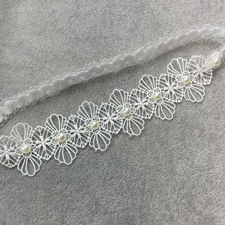 White and Black Lace Wedding Garter for Bride | GT2018