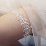 White and Black Lace Wedding Garter for Bride | GT2018