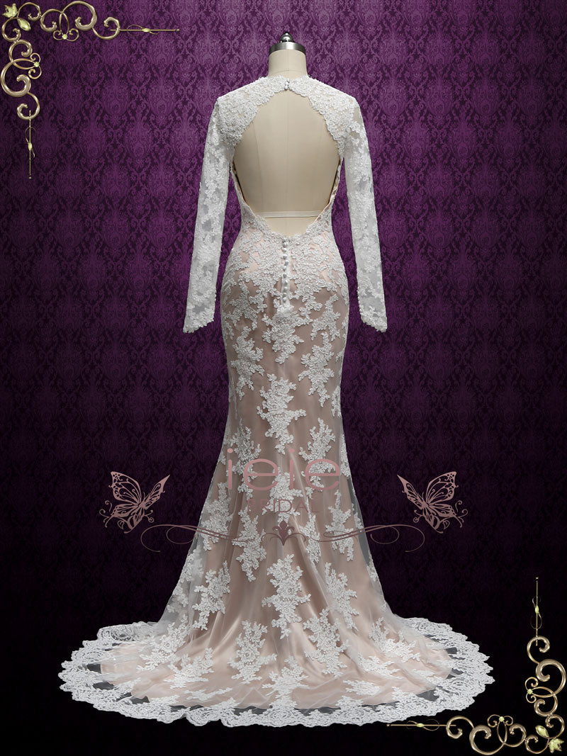 2 Piece Vintage Lace Fit and Flare Wedding Dress VALERIE