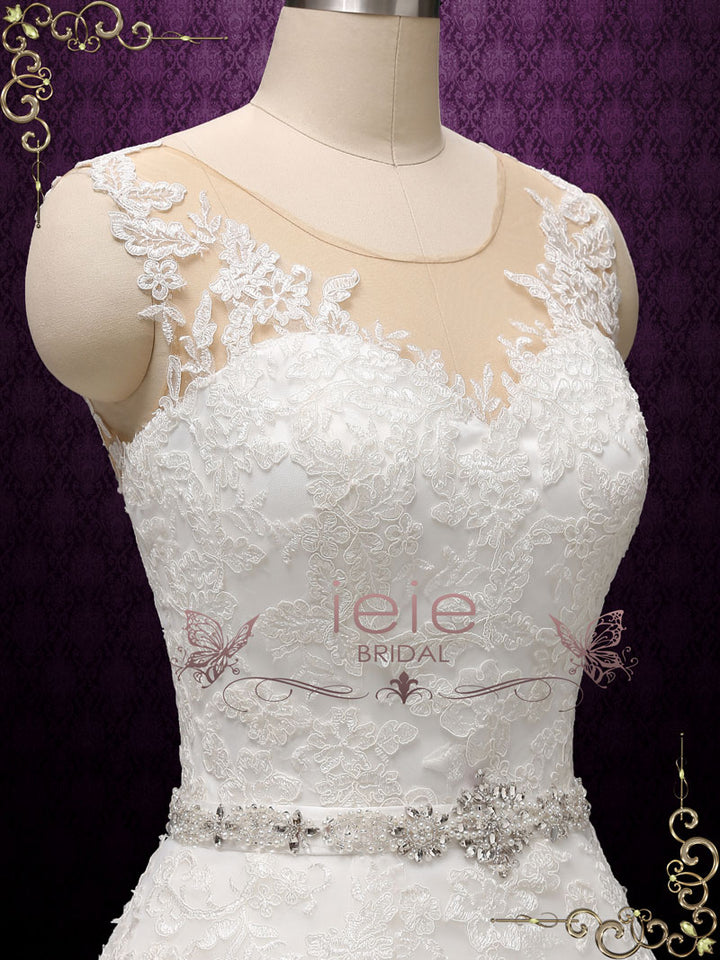 Convertible Lace Wedding Dress with Detachable Skirt ANNISE