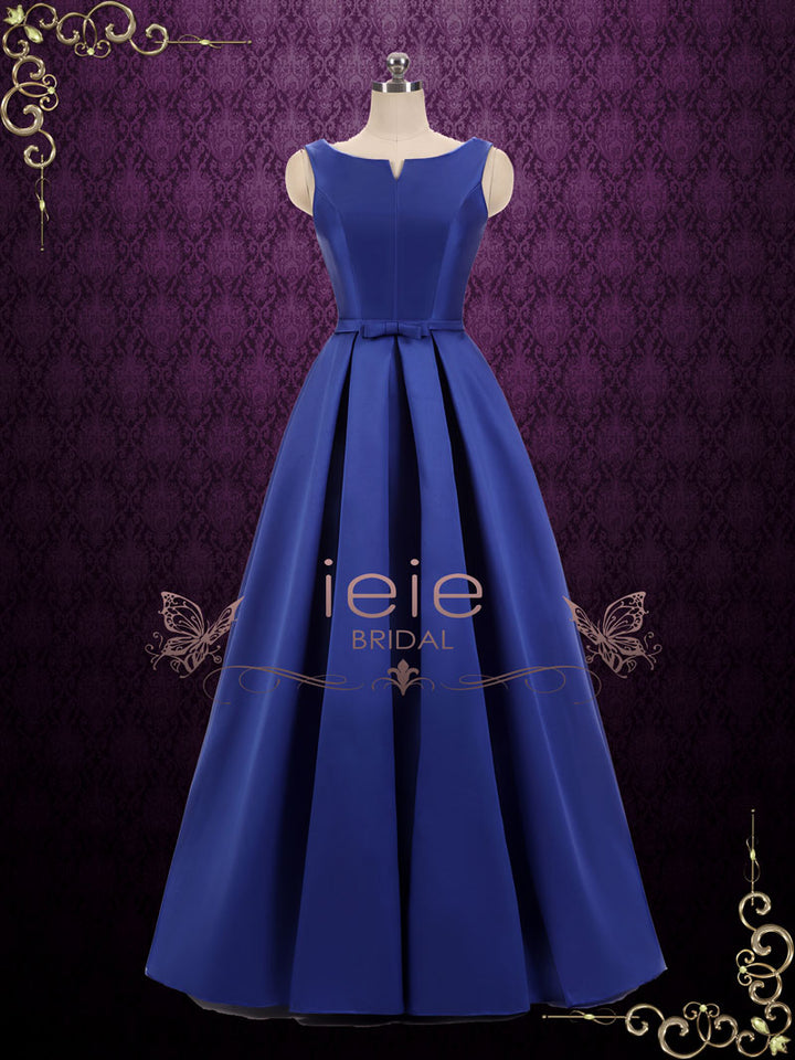 Modest Simple Elegant Floor Length Formal Dress Made to Measure / Blue Modest Simple Elegant Floor Length Formal Dress Made to Measure / Blue