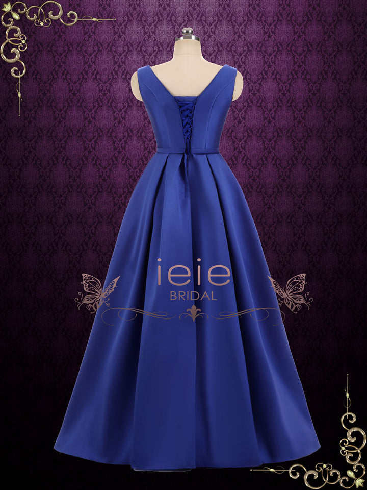Modest Simple Elegant Floor Length Formal Dress Made to Measure / Blue Modest Simple Elegant Floor Length Formal Dress Made to Measure / Blue