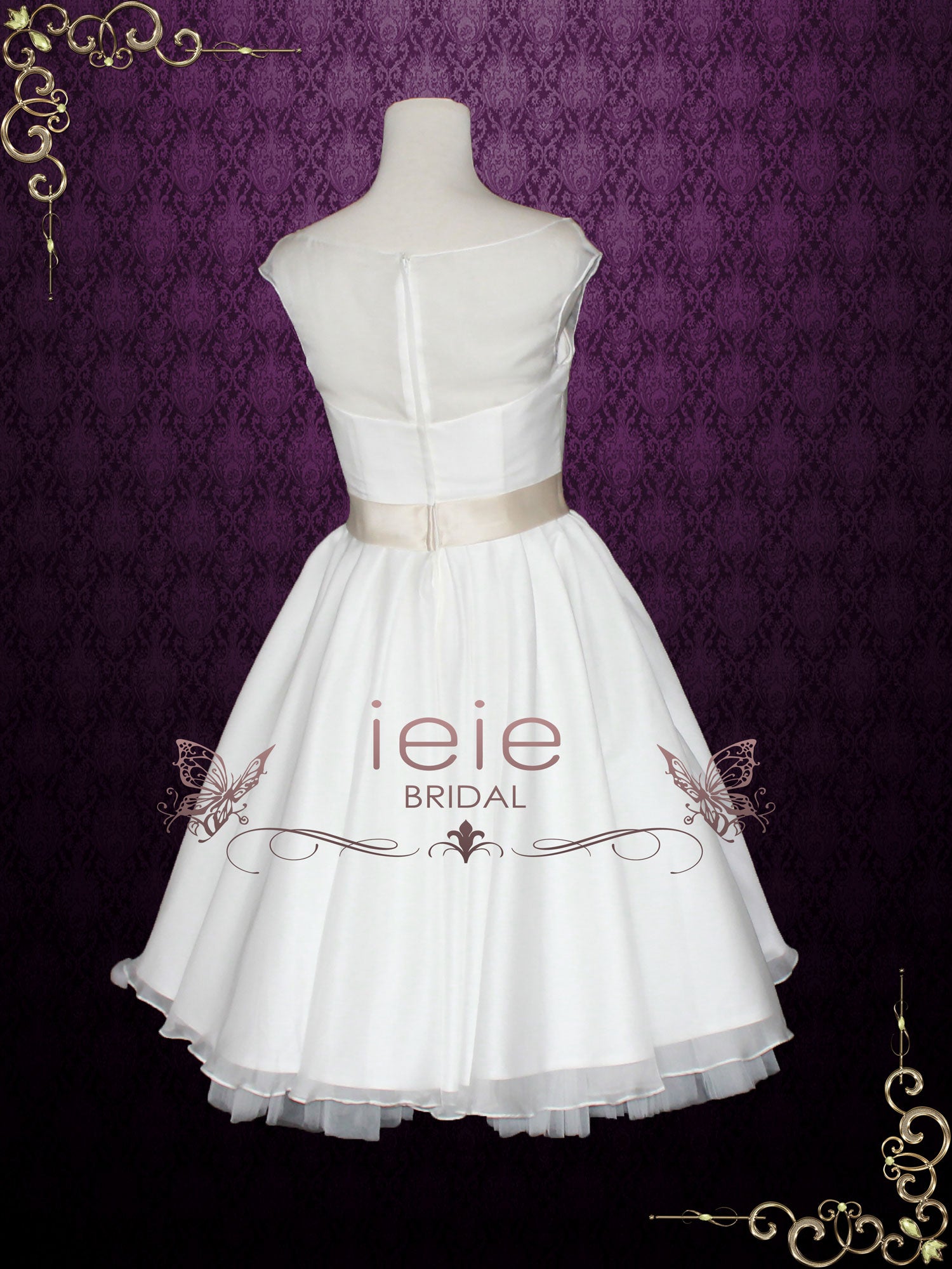 Retro 50s Tea Length Wedding Dress GENA