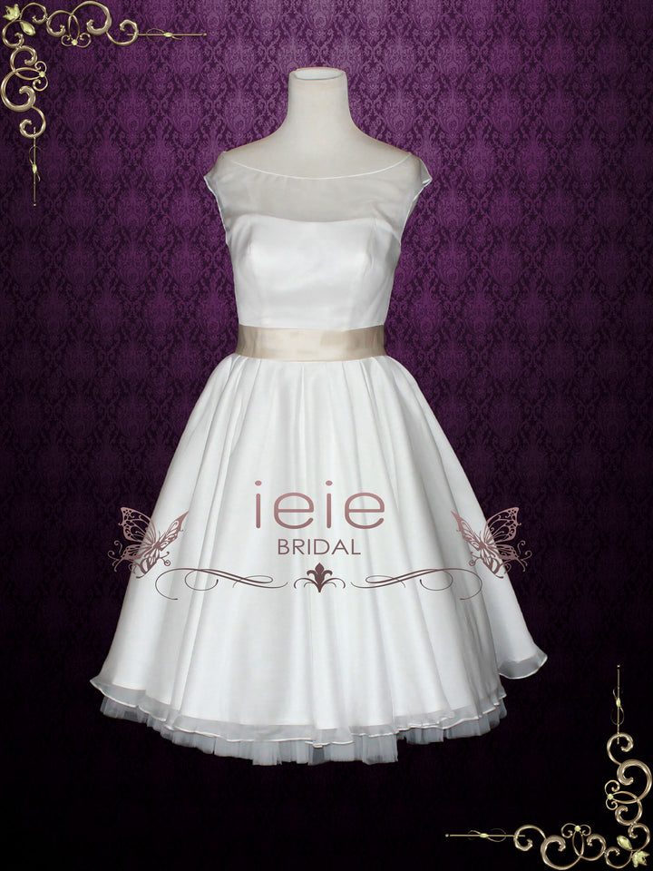 Retro 50s Tea Length Wedding Dress GENA – ieie Bridal
