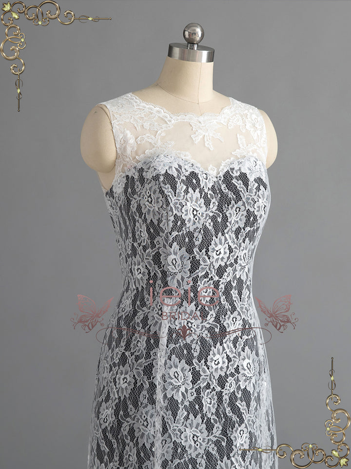 Black Wedding Dress with Ivory Lace LUCY