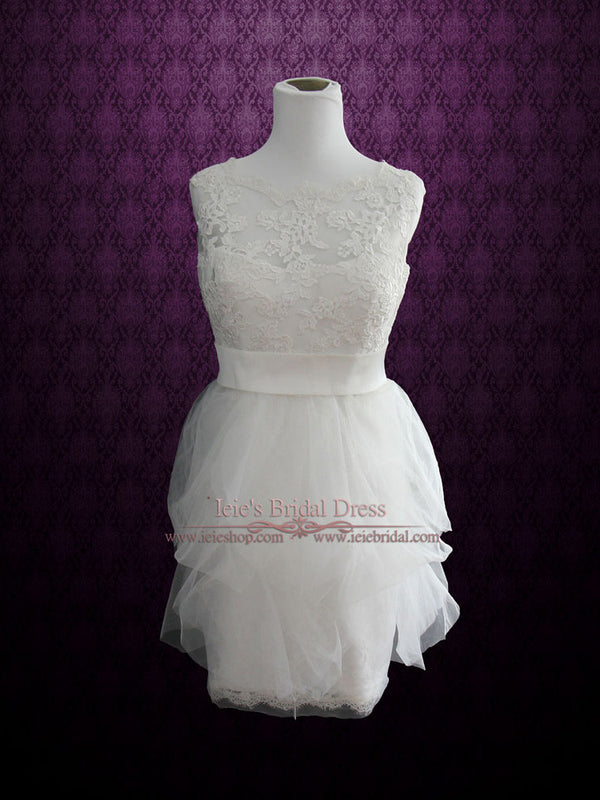 Short Lace Wedding Dress Reception Dress | Andie