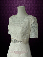 Modest Wedding Dress with Sleeves Vintage Lace LAURA