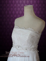 Maternity Wedding Dress Strapless Empire Waist Chiffon | Hollie