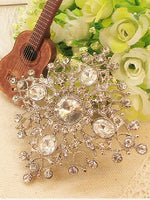 Square Crystal Wedding Dress Brooch