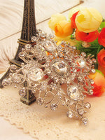 Square Crystal Wedding Dress Brooch