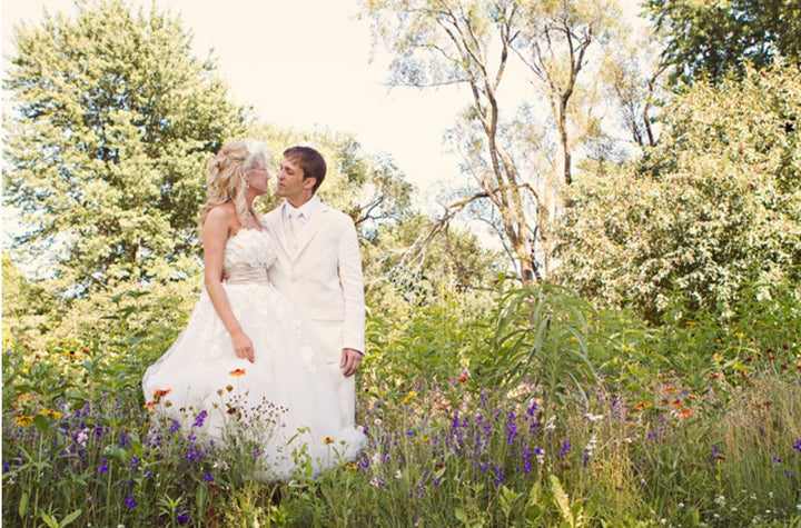 Retro Vintage Style Tea Length Strapless Wedding Dress LYDIA