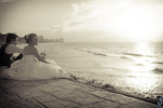 Asymetrical One Shoulder Princess Tulle Ball Gown with Flower Sash