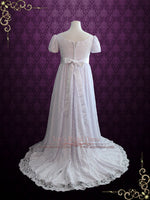 Bridgeton Regency Style Empire Waist Lace Wedding Dress HARRIET