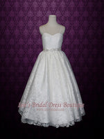 Petite Size 6 Ball Gown Wedding Dress with Thin Straps HANNAH