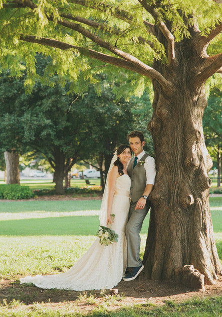 Vintage Inspired Strapless Cotton Lace Mermaid Wedding Dress | Angelina