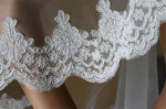 Long Cathedral and Chapel Length Lace Mantilla Wedding Veil VG1001