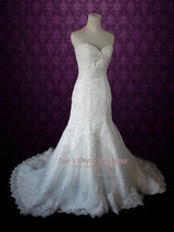 Strapless Mermaid Wedding Dress with Ruched Neckline | Merissa