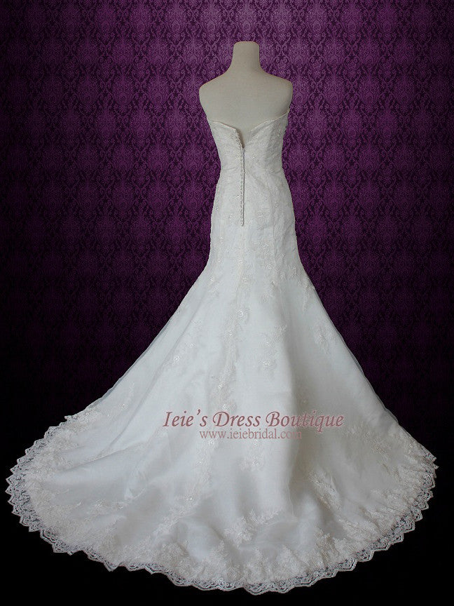 Strapless Mermaid Wedding Dress with Ruched Neckline | Merissa