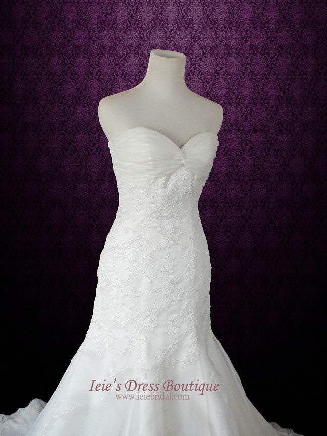Strapless Mermaid Wedding Dress with Ruched Neckline | Merissa