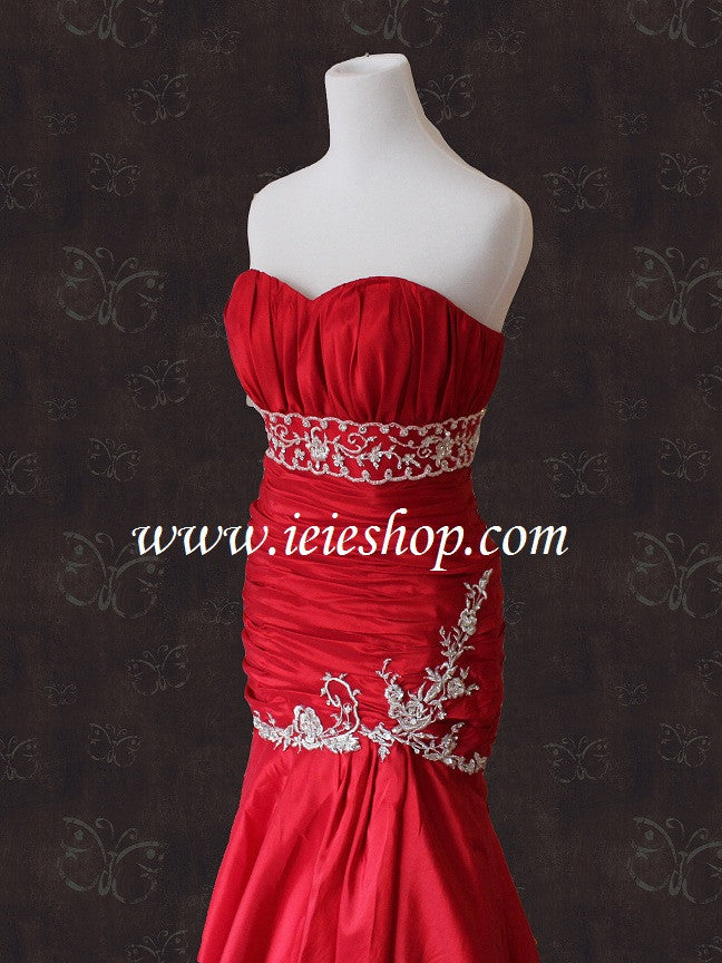 Strapless Red Mermaid Wedding Dress OLIVIA