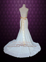 Strapless Cotton Lace Mermaid Wedding Dress | Angela