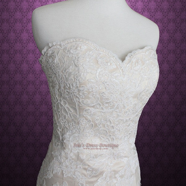 Strapless Sweetheart Lace Mermaid Wedding Gown MONA