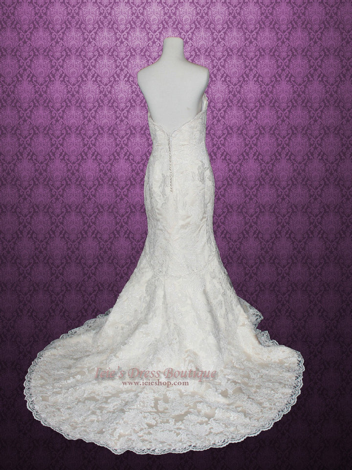 Strapless Sweetheart Lace Mermaid Wedding Gown MONA