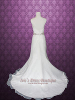 Strapless Organza Mermaid Wedding Gown with Jeweled Belt