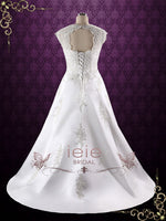 A-line Lace Wedding Dress with Keyhole Corset Back SUE