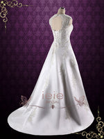 A-line Lace Wedding Dress with Keyhole Corset Back SUE