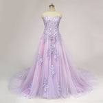 Strapless Purple Lace Wedding Dress ZORANA