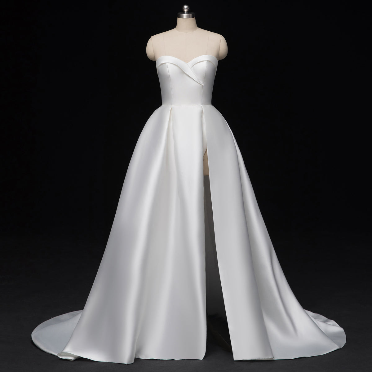 Strapless Satin Wedding Dress with Side Slit DAYNA
