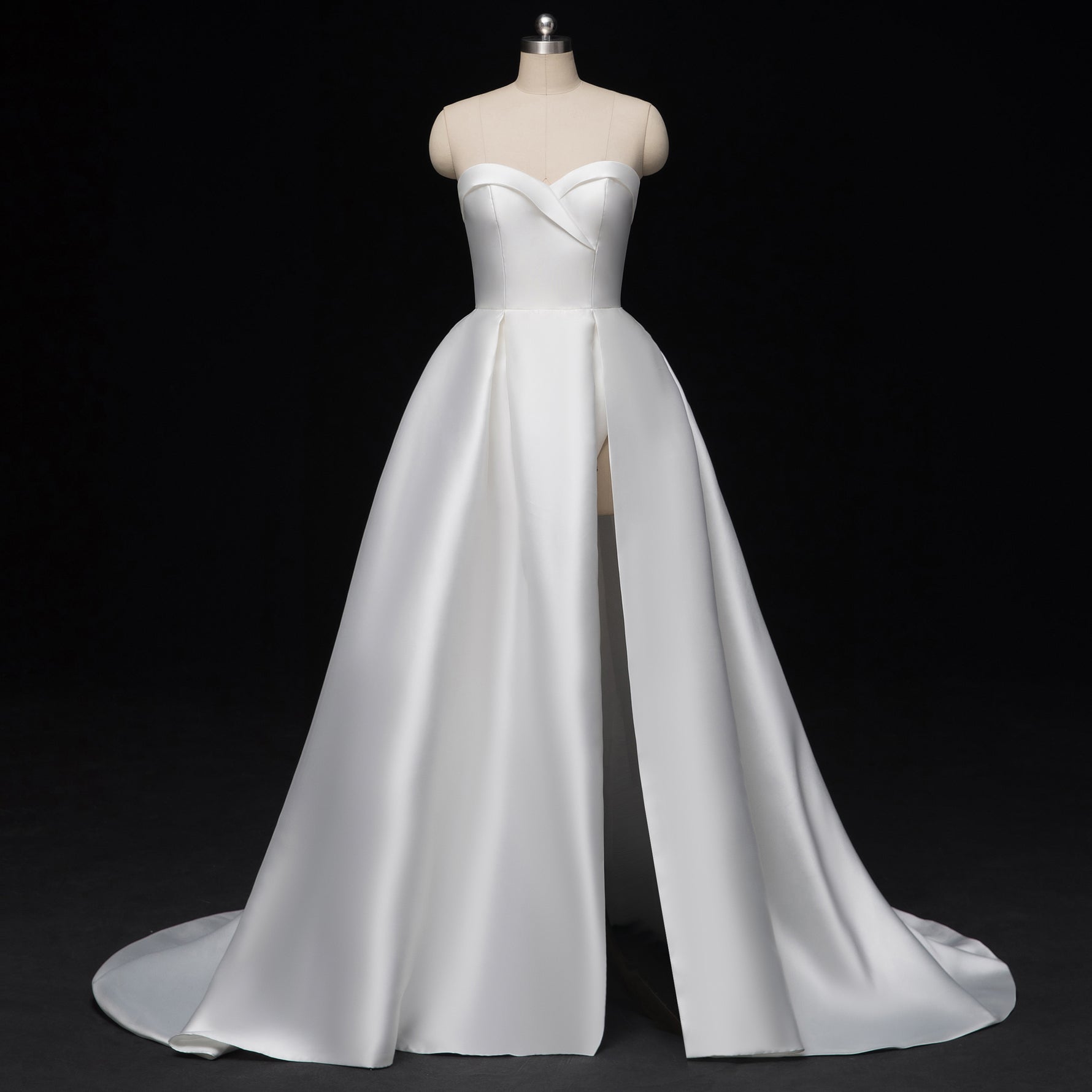 Strapless Satin Wedding Dress with Side Slit DAYNA