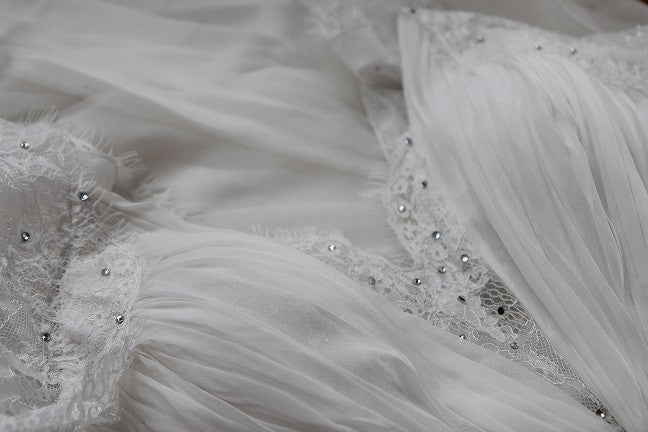 Ready to Wear Slim A-line Premium Chiffon Wedding Dress ASHLEY