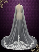 Watteau Lace Veil Cape Y180607