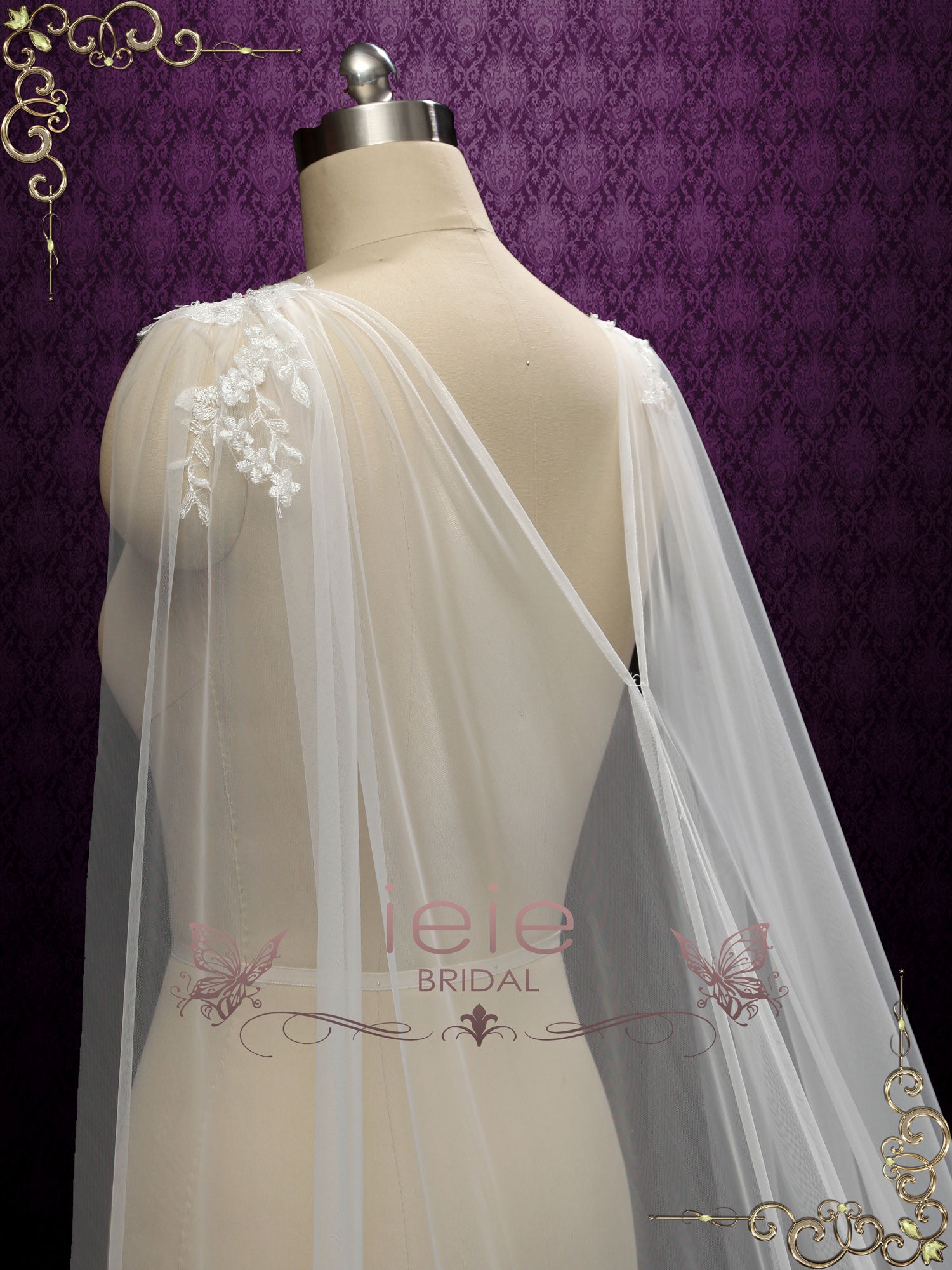 Layali batwing lace cape