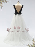 Unique Black and White Wedding Dress ZETA