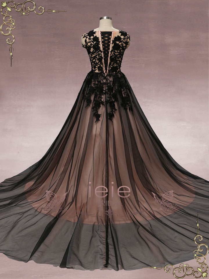 Black Lace Ball Gown Wedding Dress MARTHA