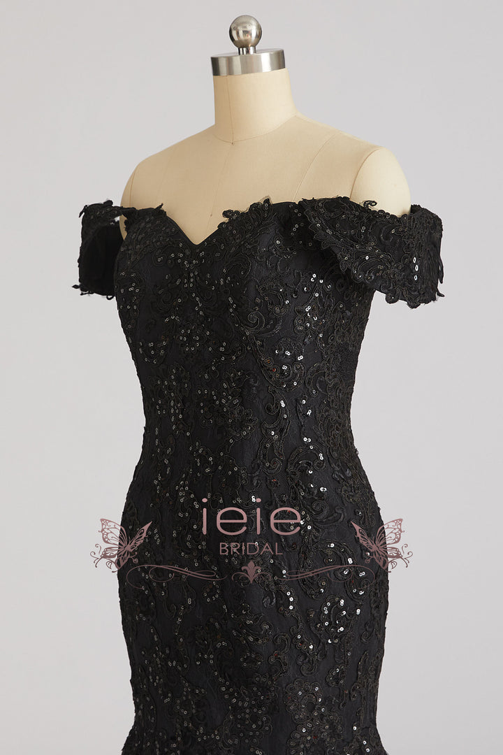 Gorgeous Black Lace Mermaid Wedding Dress ARTA