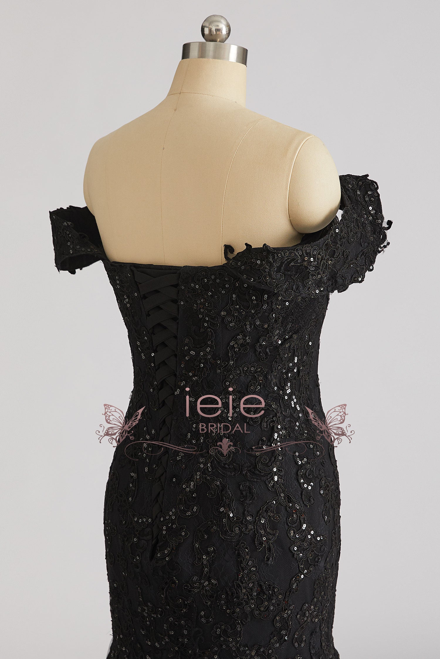 Gorgeous Black Lace Mermaid Wedding Dress ARTA
