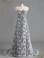 Black Wedding Dress with Ivory Lace LUCY