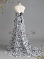 Black Wedding Dress with Ivory Lace LUCY