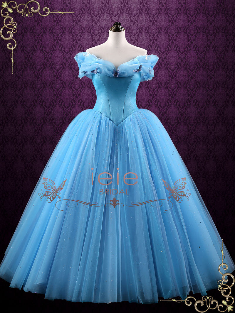 Cinderella Blue Ball Gown Evening Dress Cinderella Size 4 / White Cinderella Blue Ball Gown Evening Dress Cinderella Size 4 / White