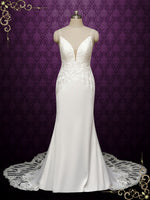 Lace Boho Wedding Dress with Lace Train | ARIN